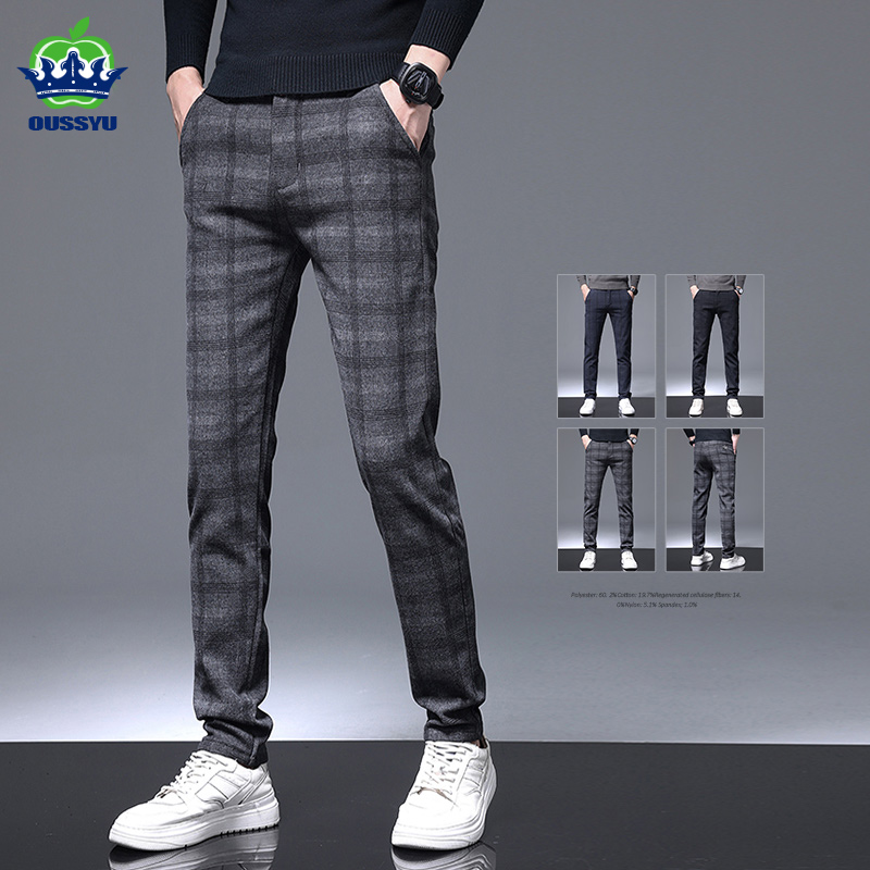 Quality Winter Clothing Brand - 2025 New Plaid Pants Men Business