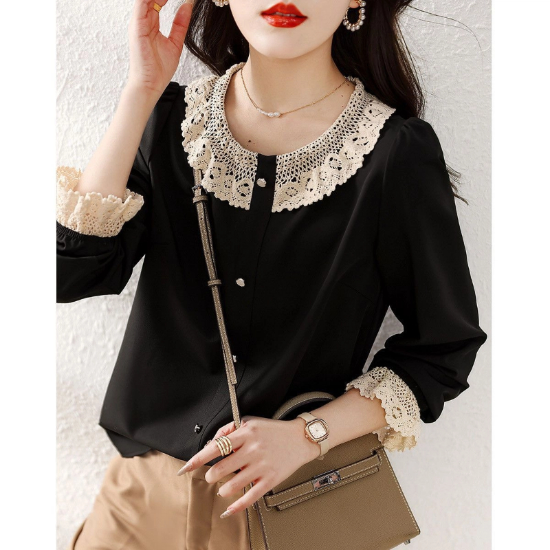 Women Clothes Contrast Patchwo - Winter Clothing Vintage ulasan dan harga