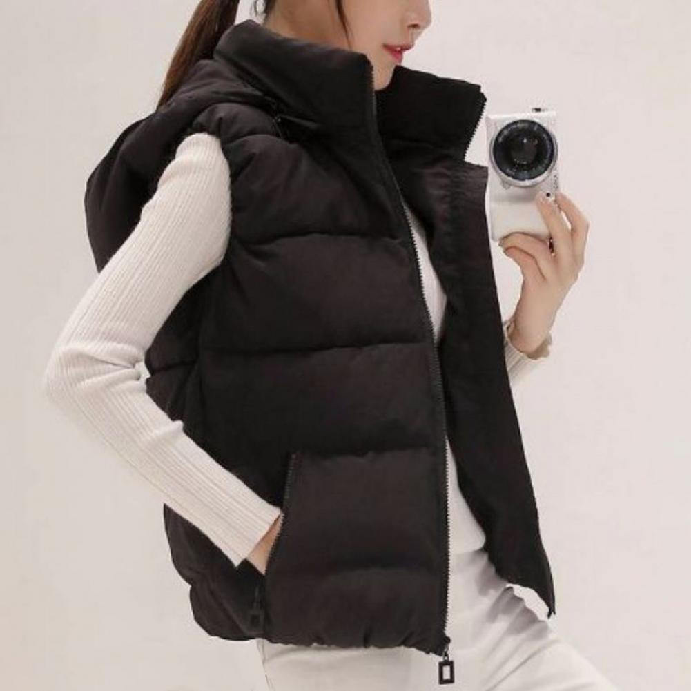 Women Sleeveless Pocket Hooded - Down Vest Ultralight ulasan dan harga