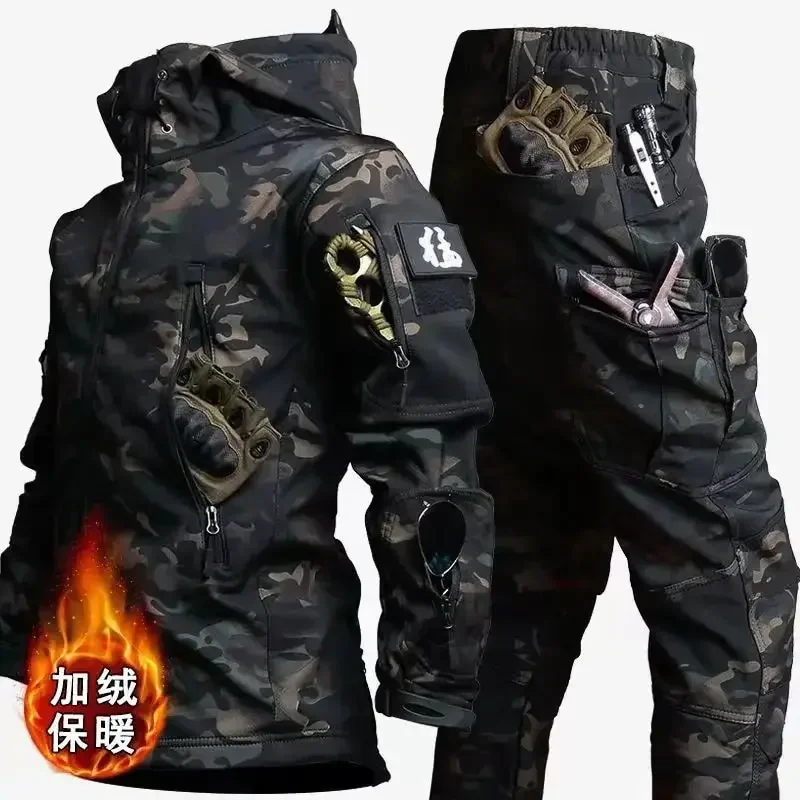 Men Thicken Soft Shell Winter  - Winter Clothing Work ulasan dan harga