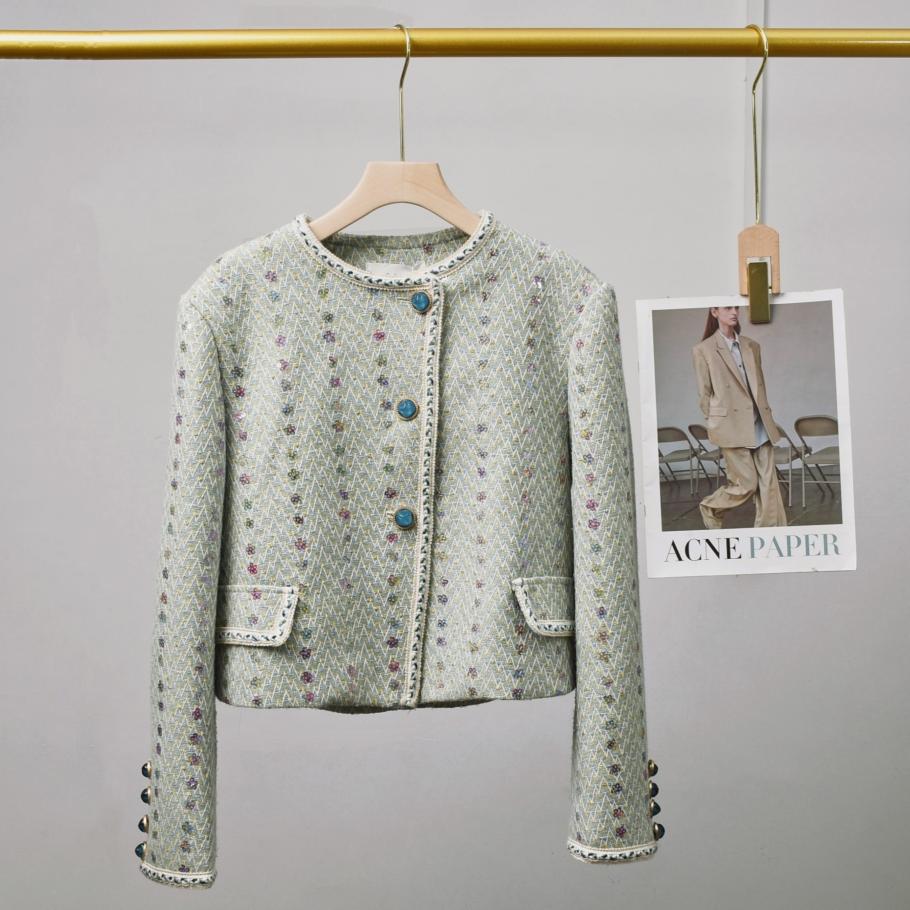 Women Elegant Tweed Luxury Sui - Winter Clothing Vintage ulasan dan harga