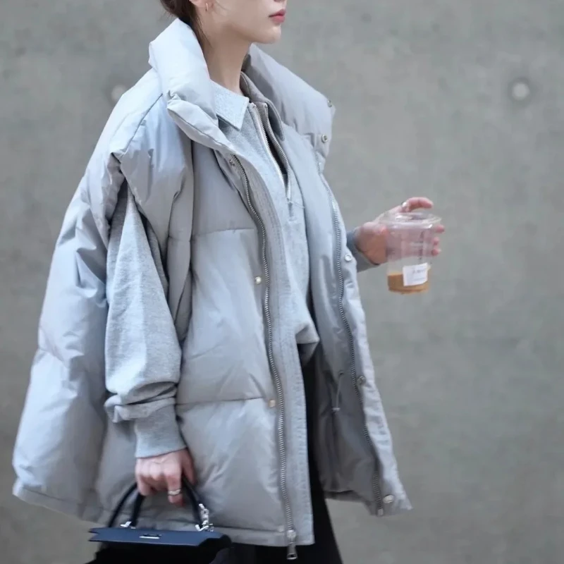 Solid Color Zipper Women's Ves - Winter Clothing Work ulasan dan harga