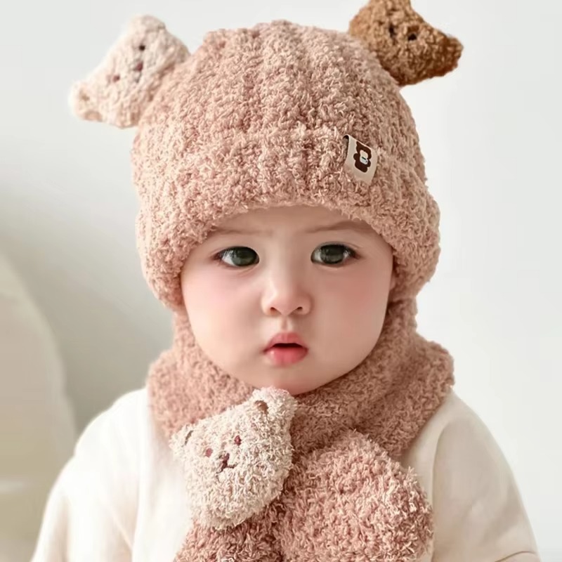 1-10PCS Baby Hat Scarf for Gir - Winter Clothing Baby ulasan dan harga
