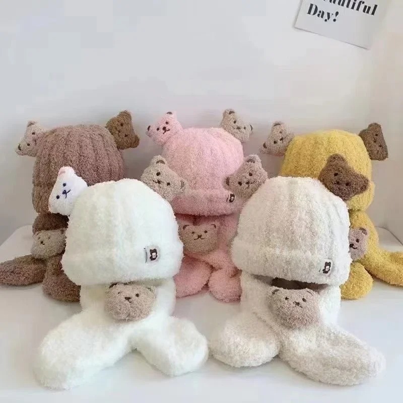 1-10PCS Baby Hat Scarf for Gir - Winter Clothing Baby ulasan dan harga
